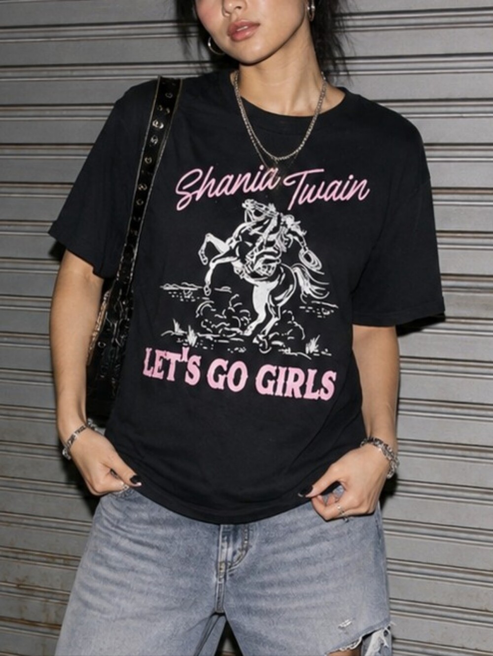 Shania Twain “Let’s Go Girls” Black Graphic T-Shirt Women’s XL Country Music
